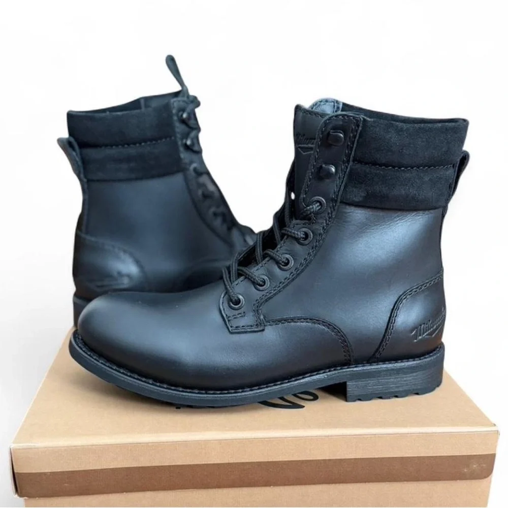 Milwaukee Boot Co. Black Leather Boots Size US Men’s 10 (NEW)
